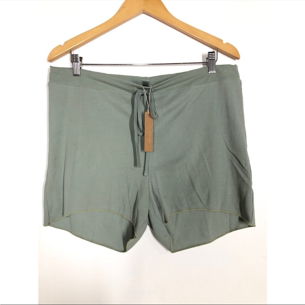 SKIMS Cotton Rib Shorts in Mineral